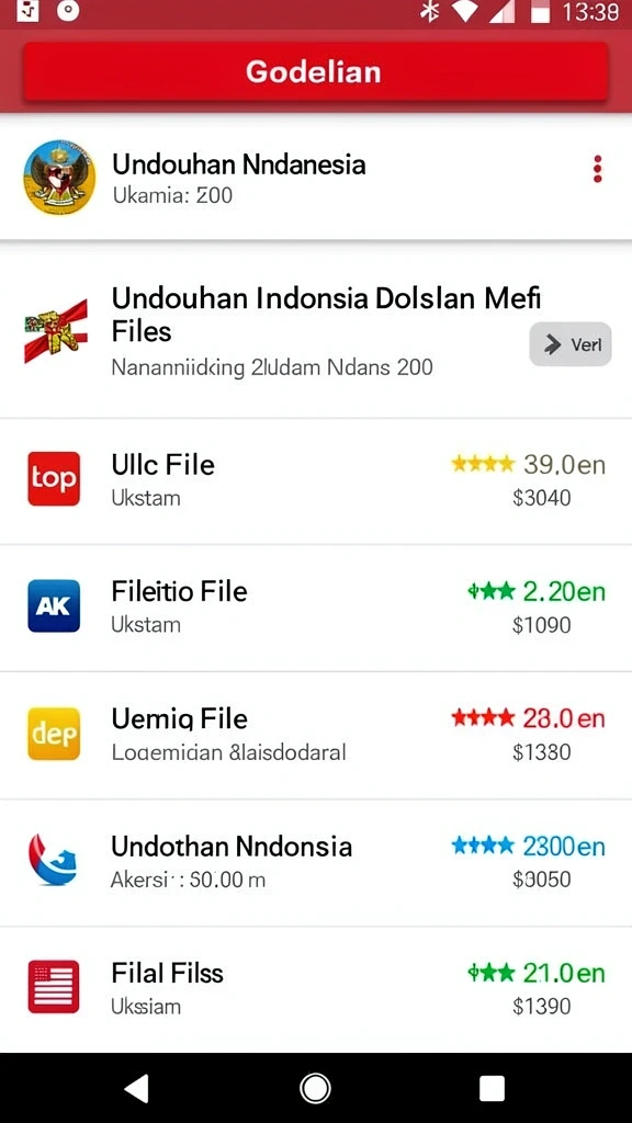 99rp - Antarmuka pengguna yang sederhana dan mudah dinavigasi.