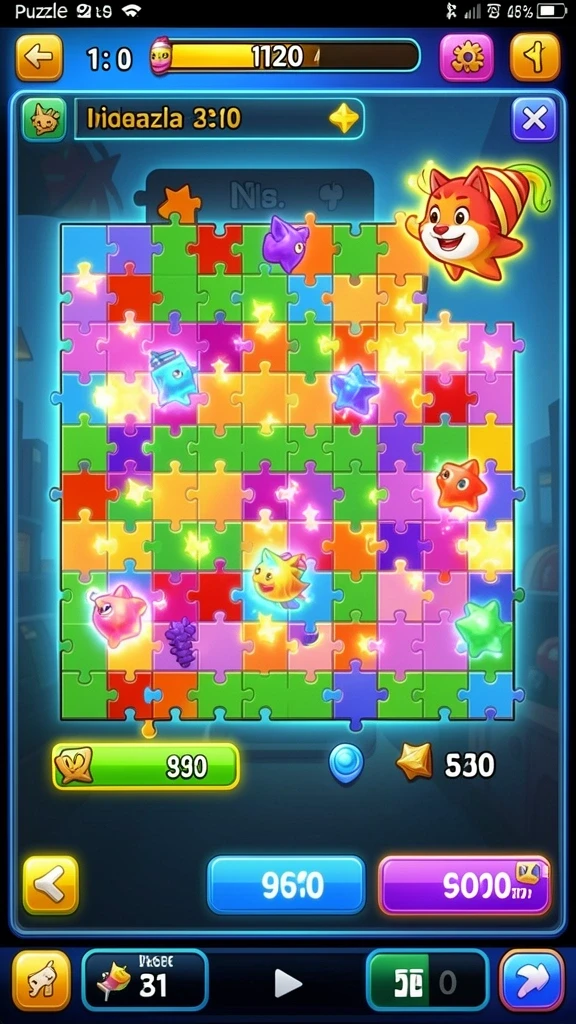ceri123 - Screenshot menunjukkan antarmuka level yang menantang.